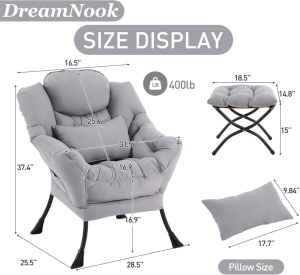 Lazy Chair with Ottoman – Modern Comfort and Versatility for Every Room - Image 2