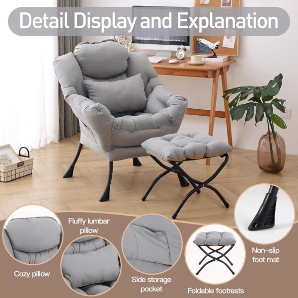 Lazy Chair with Ottoman – Modern Comfort and Versatility for Every Room - Image 7