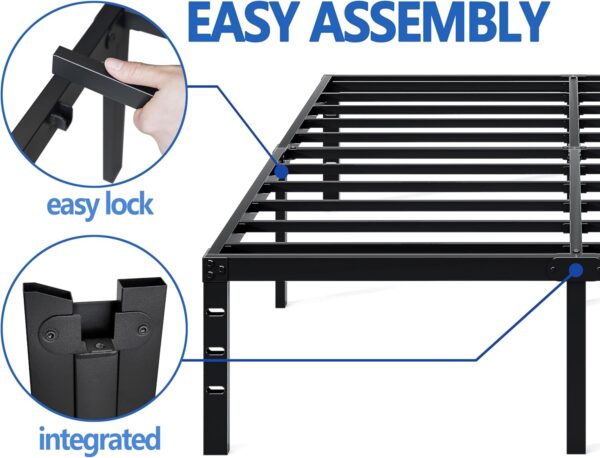 Metal Bed Frame – Sleek, Sturdy, and Functional The Bed Heavy Duty Frame Bed, Sturdy Full Size Bed Frame, Suitable for Bedroom, Full - Image 5