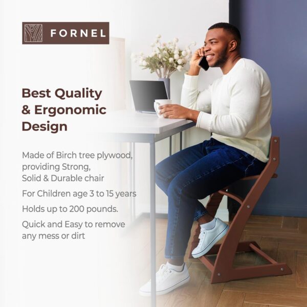 FORNEL Wooden High Chair for Babies and Toddlers - Image 4