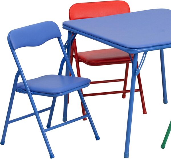 Flash Furniture Mindy Kids 5-Piece Folding Table and Chairs Set - Image 4