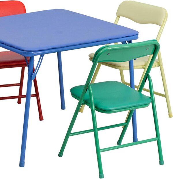 Flash Furniture Mindy Kids 5-Piece Folding Table and Chairs Set - Image 5