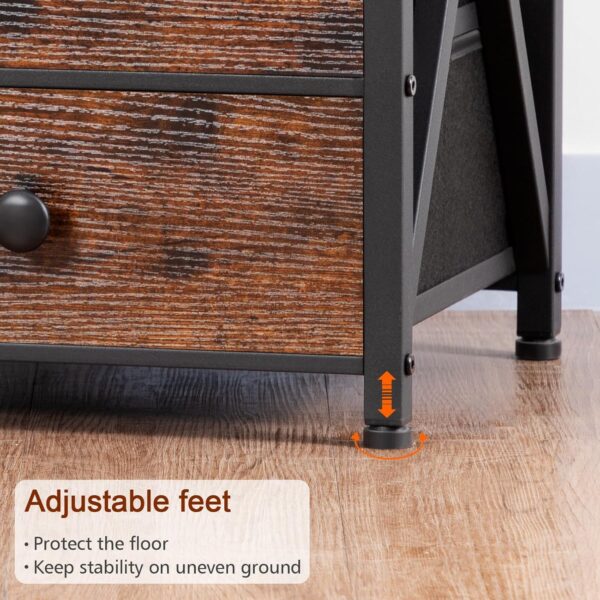 AMHANCIBLE Night Stand Set 2 – Functional and Stylish LED Nightstands with Charging Station - Image 8